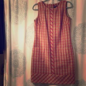 Boden Wool Plaid Shift Dress